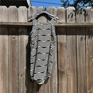 Insight Black and White Striped Sleeveless Dress